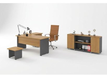 Mobiliario de oficina conjunto de estudio Muebles de oficina Escritorio del jefe Armario