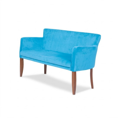 Sofá de dos plazas de tela azul para la oficina, muebles de oficina modernos