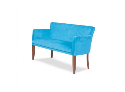 Sofá de dos plazas de tela azul para la oficina, muebles de oficina modernos