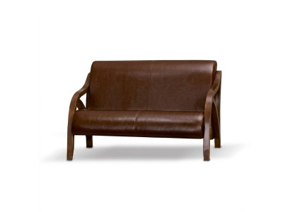 Sofá de cuero de diseñador para dos personas, muebles de oficina para la sala de estar.