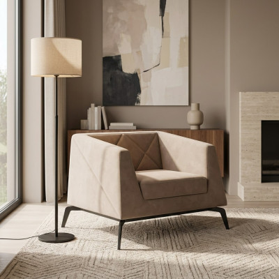 Sillón de lujo beige muebles de oficina sillón tapizado muebles de estudio