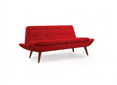 Sofá de lujo para el diseñador de muebles de la oficina en casa de dos plazas rojo.