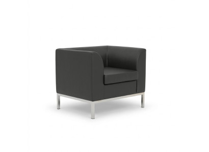 Silla de oficina de tela nueva de lujo de color negro.