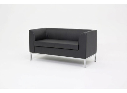Habitación de trabajo Sofá de dos plazas Sofá de tela negra Muebles de oficina