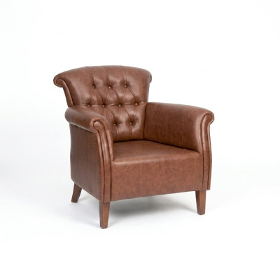 Sillón de diseñador marrón Lujo Muebles Chesterfield de lujo Silla de oficina ejecutiva de lujo
