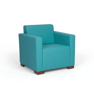 Silla de oficina azul para el estudio Asiento Mueble de oficina Sillón tapizado Nuevo Textil