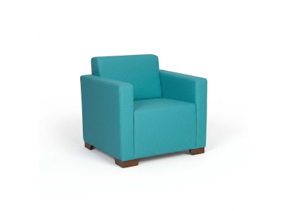 Silla de oficina azul para el estudio Asiento Mueble de oficina Sillón tapizado Nuevo Textil