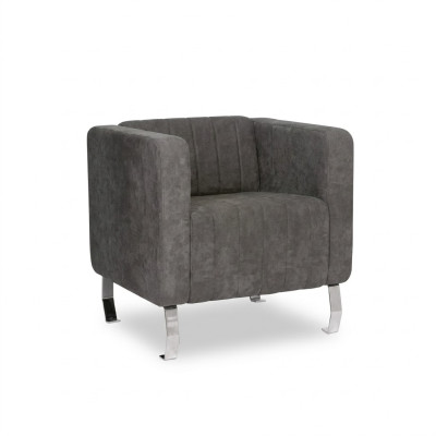 Sillón gris de diseño moderno para estudio, nuevo en textil de muebles de oficina.