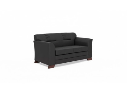 Sofá de dos plazas negro, muebles de oficina modernos, sofás tapizados para la sala de trabajo.