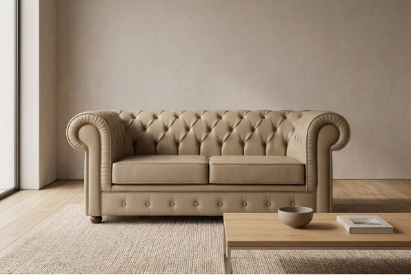 Chesterfield de dos plazas Muebles de oficina de lujo Muebles de sala de estar Tapizado sofá