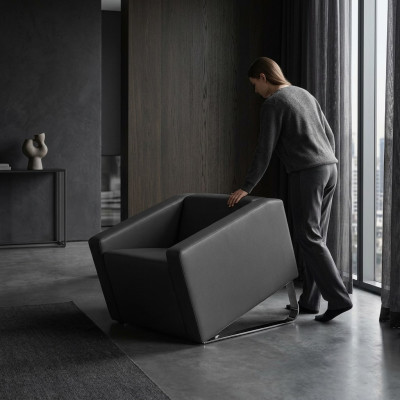 Silla de oficina moderna para el estudio con diseño textil nuevo.