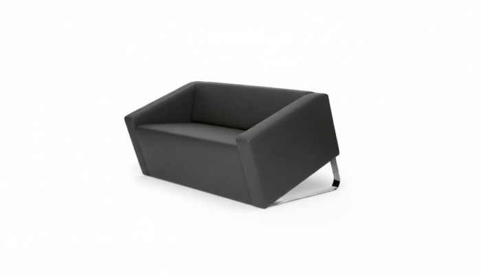 Sofás de cuero modernos de dos plazas muebles de sala de trabajo.