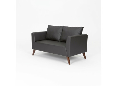Elegante sofá de dos plazas Negro moderno Mueble de oficina para estudio