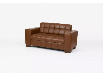 Marrón Cuero Sofá de dos plazas, mobiliario de oficina, colección de muebles de oficina, sofá de tela