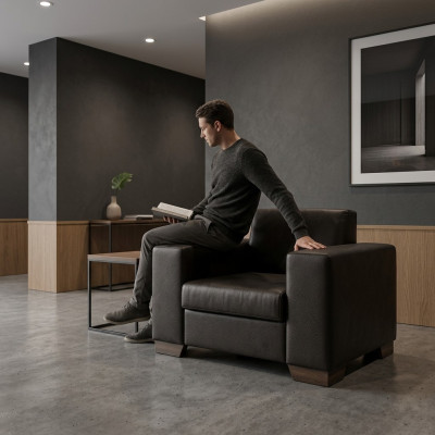 Silla de diseño moderno, sillón tapizado para estudio, oficina, muebles de oficina