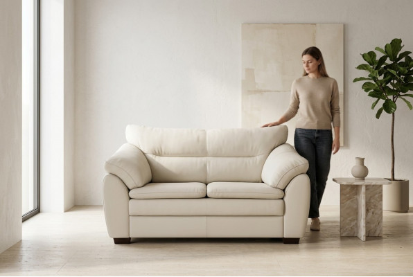 Sofá de dos plazas de diseño blanco muebles de oficina de lujo tapizados modernos