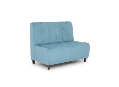Sofá de dos plazas azul para el despacho, sofá de tela, muebles modernos de asiento.