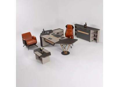 Oficina para práctica legal Oficina de práctica legal Equipamiento completo Armario Mesa conjunto de 3 piezas