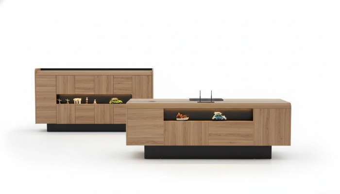 Escritorio de madera de diseño Mobiliario de oficina de lujo Mesas de oficina Nuevas