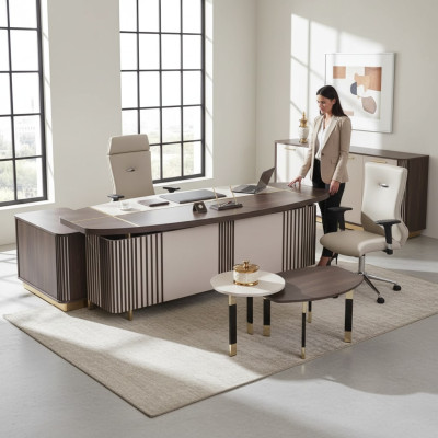 Moderno mobiliario de oficina de diseño de muebles de oficina modernos de 3 piezas.