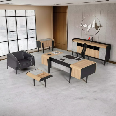 Muebles de madera Muebles de oficina Conjunto completo Escritorio Armarios Muebles