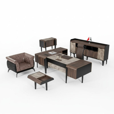 Muebles de oficina, escritorio de lujo, archivador, armario de oficina, nuevo conjunto moderno.