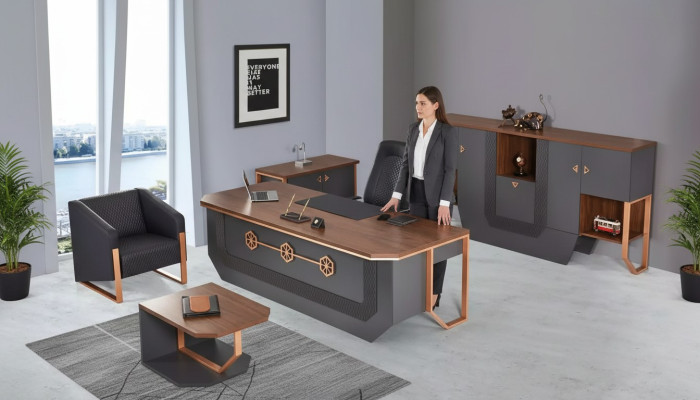 Muebles de oficina conjunto de muebles de lujo para la oficina escritorio armarios mesa de centro