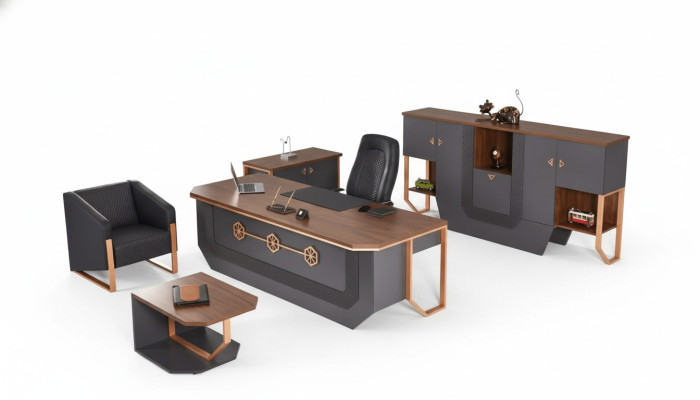 Muebles de oficina conjunto de muebles de lujo para la oficina escritorio armarios mesa de centro