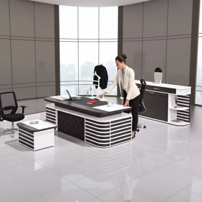 Mobiliario de oficina blanco Conjunto completo de muebles de oficina modernos