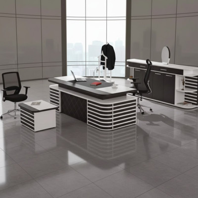 Mobiliario de oficina blanco Conjunto completo de muebles de oficina modernos