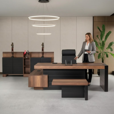 Escritorio de esquina 240cm Muebles de oficina Escritorio de diseñador