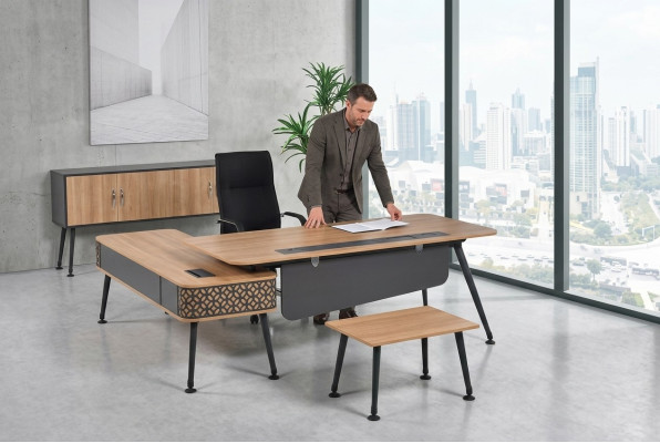 Mobiliario de oficina de lujo Conjunto completo de muebles de diseñador para la oficina en casa.