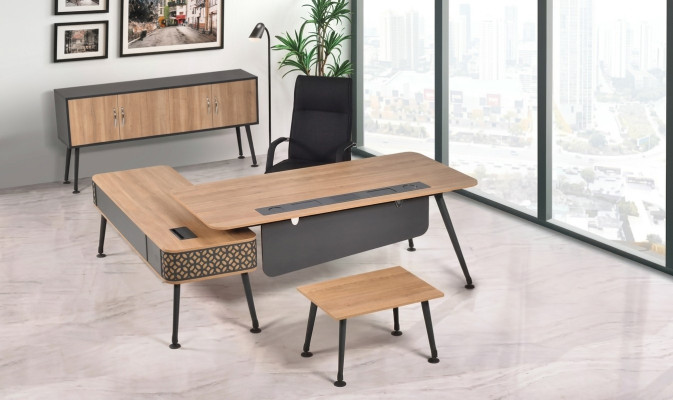 Mobiliario de oficina de lujo Conjunto completo de muebles de diseñador para la oficina en casa.