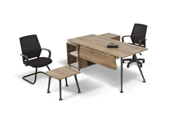 Conjunto de oficina completo Configuración de oficina Escritorios Mesa de centro Diseño