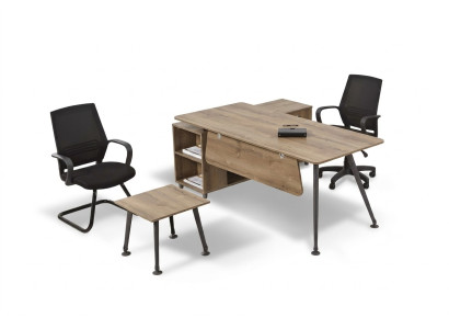 Conjunto de oficina completo Configuración de oficina Escritorios Mesa de centro Diseño