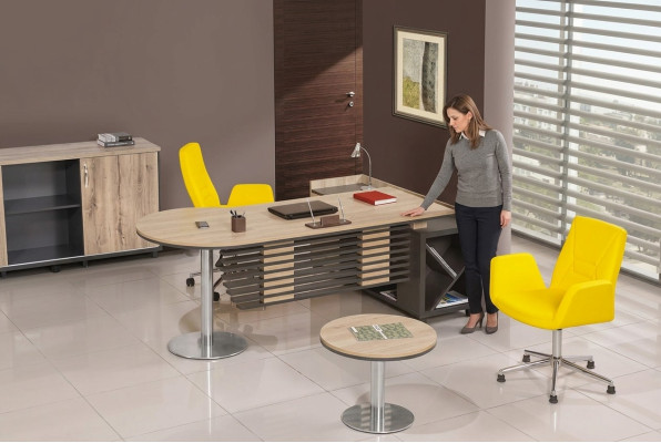 Escritorio de esquina Mesa Mesa de oficina Mesas Escritorios Muebles Escritorio de jefe de 2 piezas