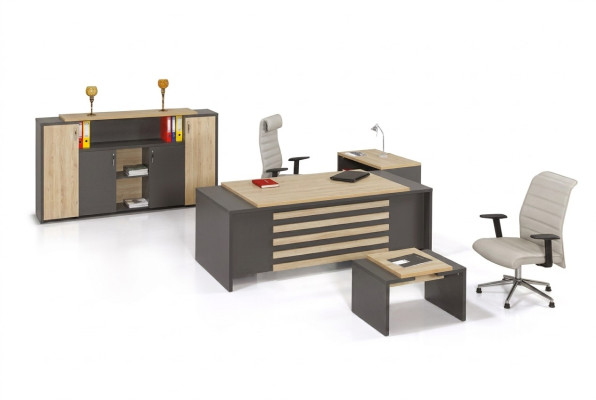 Conjunto de oficina Diseñador Muebles de oficina Armario de oficina Escritorio de lujo 3 piezas