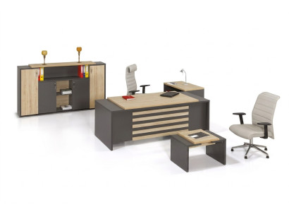 Conjunto de oficina Diseñador Muebles de oficina Armario de oficina Escritorio de lujo 3 piezas