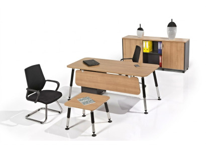 Conjunto de Oficina Lujo Muebles de Oficina Escritorio Armario de Oficina Juego Completo de 3 piezas
