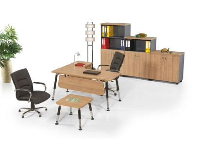 Muebles de oficina de diseñador conjunto de estudio escritorio mesa de centro armario 3 piezas