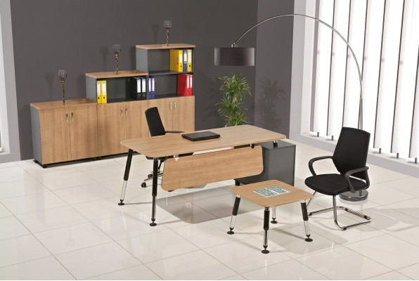 Muebles de madera estudio escritorio archivador mesa de centro set de mesa 3 piezas