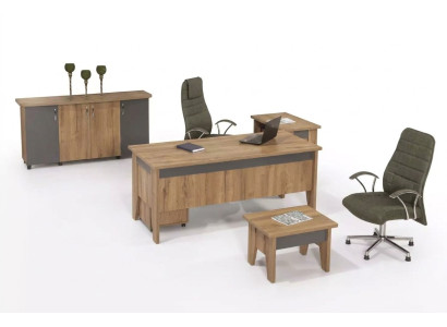Muebles de madera para la oficina, conjunto de mobiliario de oficina, escritorio, armario de oficina, juego de 4 piezas.