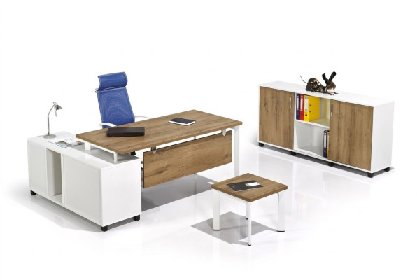 Muebles de oficina de lujo blanco, conjunto de sala de estar de oficina, nuevo juego de 3 piezas