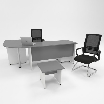 Conjunto de muebles de oficina, oficina completa de 2 piezas, escritorio de oficina, mesa de café, mesa.