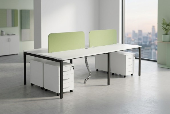 Equipo de mostrador. Escritorio. Lugar de trabajo. Mesas. Muebles de oficina modernos. Escritorios.