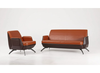 Conjunto de sofá de dos plazas, sillón, muebles de oficina para estudio, diseñadores de lujo oficina.