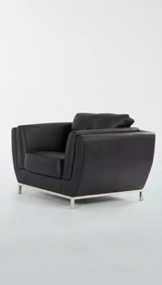 Negro Sillón Estudio Oficina Muebles Lujo Tapizado Tela Nuevo