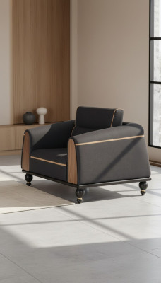 Silla de diseñador Nuevos muebles Negro Asiento Oficina en casa Lujo Sillón tapizado