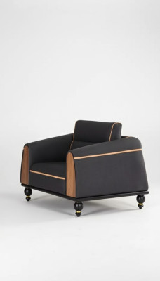 Silla de diseñador Nuevos muebles Negro Asiento Oficina en casa Lujo Sillón tapizado