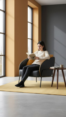 Silla de oficina estilo moderno, diseño de sala de trabajo, muebles de tela tapizada.